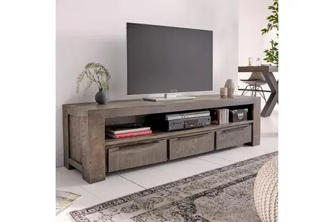 TV stolíky LuxD Dizajnový TV stolík Thunder 170 cm, sivé mango
