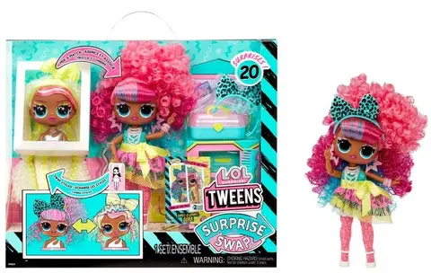 Hračky bábiky MGA - L.O.L Surprise! Swap Tweens bábika a mini Tweens česacia hlava - Cora