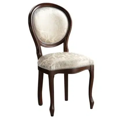 Jedálenské stoličky TARANKO Krzeslo O rustikálna jedálenská stolička wenge / krémový vzor (A4 Versalles 1)