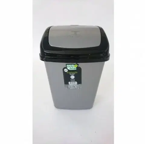 Odpadkové koše Kinekus Kôš na odpad preklápací 2,5 l, plastový, sivo- čierny