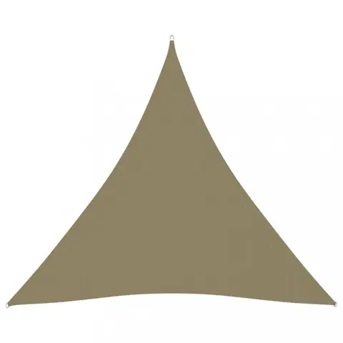 Stínící textilie Tieniaca plachta trojuholníková 5 x 5 x 5 m oxfordská látka Dekorhome Béžová