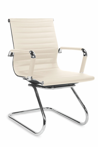 Kancelárske stoličky HALMAR Prestige Skid kancelárska stolička s podrúčkami krémová