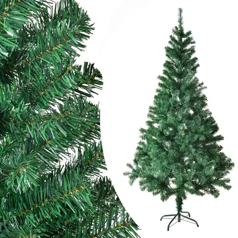 Vianočné ozdoby Juskys Umelý vianočný stromček - 210 cm, so stojanom, zelený