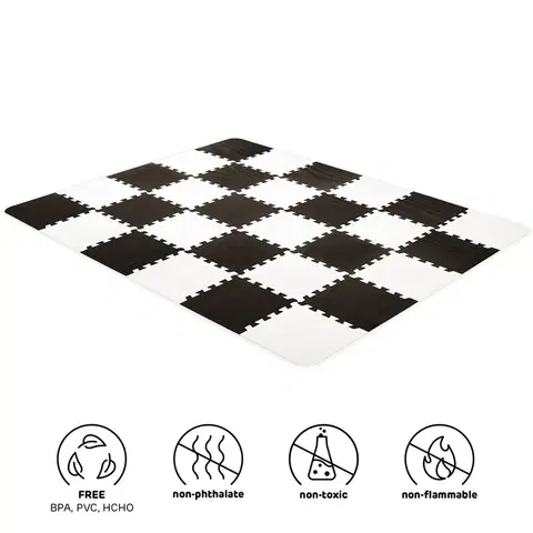 Hračky puzzle KINDERKRAFT - Podložka penová puzzle Luno 150x180 cm Black Kinderkraft 2020