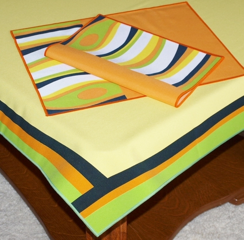 Obrusy Obrus abstrakce set,120 x 140cm + 30 x 45 cm