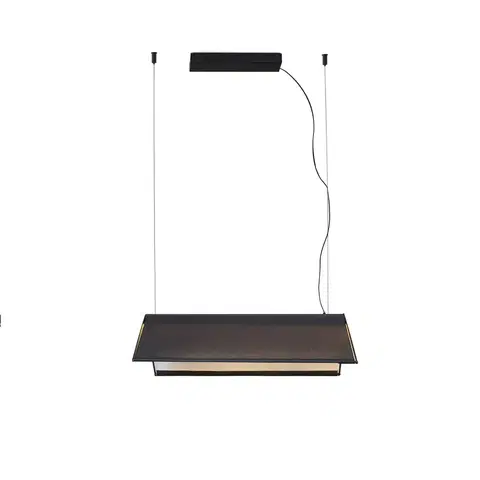 Závesné svietidlá FARO BARCELONA Ludovico Povrchové závesné svetlo LED, 60 cm, čierna