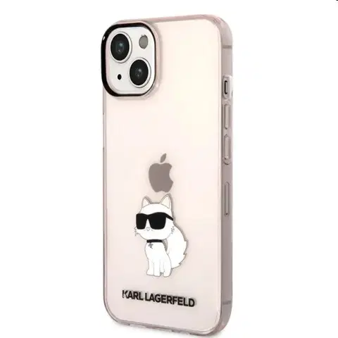 Puzdrá na mobilné telefóny Zadný kryt Karl Lagerfeld IML Choupette NFT pre Apple iPhone 14, ružová 57983112430
