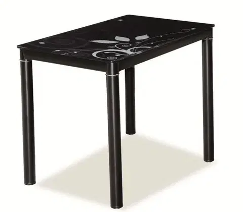 Jedálenské stoly Jedálenský stôl TAMAR 100x60, čierny