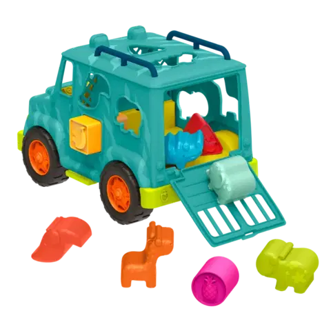 Hračky - dopravné stroje a traktory B-TOYS - Nákladiak s vkladacími tvarmi Animal Rescue