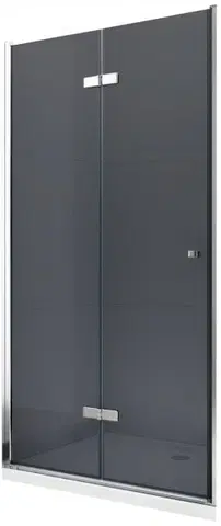 Sprchovacie kúty MEXEN - LIMA skladacie dvere 80x190 cm 6mm, chróm, grafit sa stenovým profilom 856-080-000-01-40