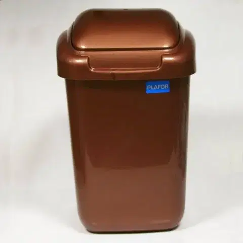 Odpadkové koše Kinekus Kôš na odpad preklápací 50 l, plastový, STANDARD, medeno - hnedý