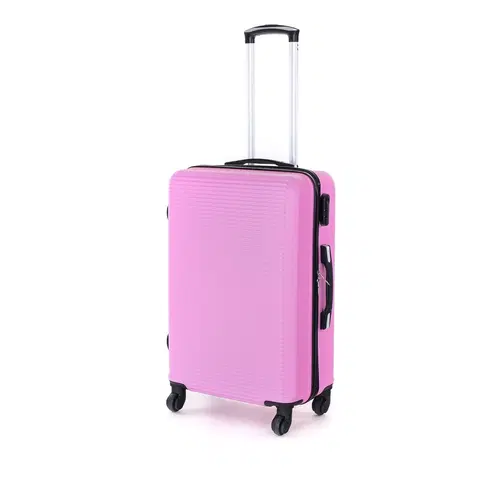 Batohy Pretty UP Cestovný škrupinový kufor ABS03 M, ružová