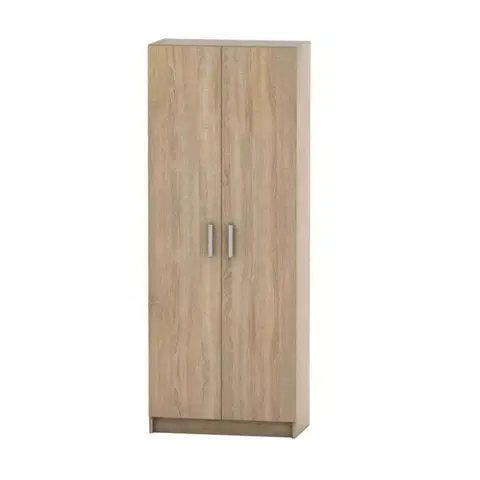 Šatníkové skrine 2-dverová skriňa, policová, dub sonoma, BETTY 7 BE07-004-00
