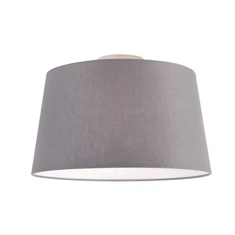 Stropne svietidla Moderné stropné svietidlo s tmavosivým tienidlom 35 cm - Combi