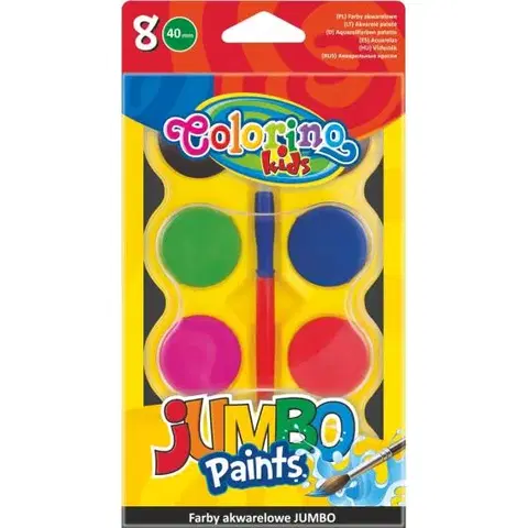 Hračky PATIO - Colorino vodové farby 40mm Jumbo 8 farieb