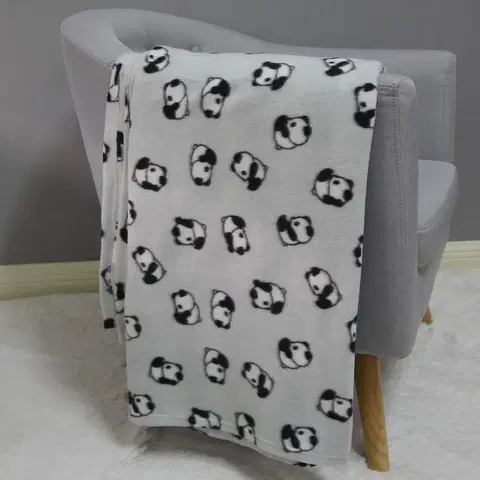 Ozdobné prikrývky Fleecová deka Panda 130x170