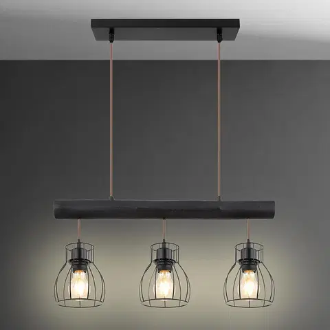 Moderné lampy do obývačky Luster 15326-3NB Čierna LW3