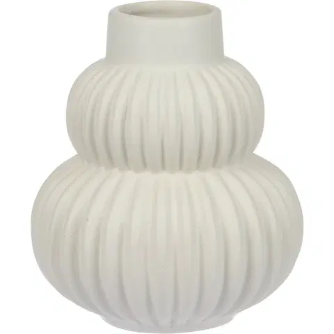 Vázy keramické Keramická váza Circulo biela, 13,5 x 15,5 cm