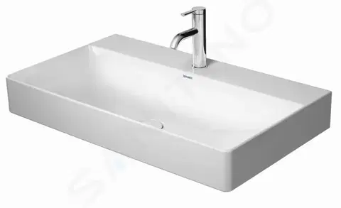 Kúpeľňa DURAVIT - DuraSquare Umývadlo nábytkové 800x470 mm, s 1 otvorom na batériu, DuraCeram, s WonderGliss, alpská biela 23538000711