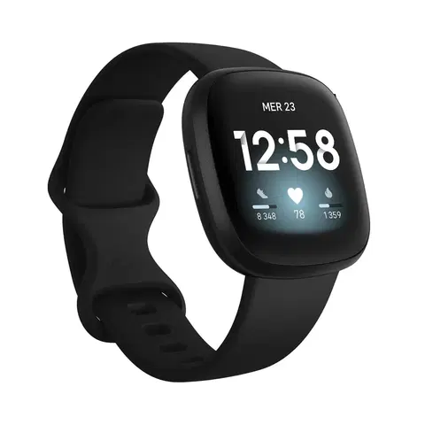 bežky Športové smart hodinky (+ GPS) Fitbit Versa 3 čierne