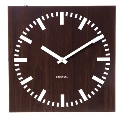 Hodiny Obojstranné nástenné hodiny Karlsson 5529 wenge 30cm