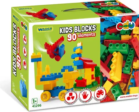 Hračky stavebnice WADER - Kids Blocks - kocky 90 ks