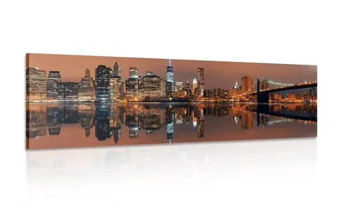 Obrazy mestá Obraz odraz Manhattanu vo vode