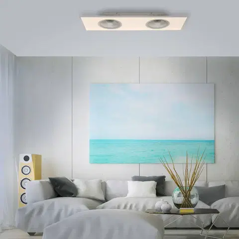 Stropné ventilátory so svetlom JUST LIGHT. LED ventilátor Flat-Air, CCT, biela, 120x40 cm