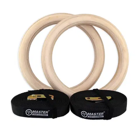 Ostatné fitness náradie MASTER drevené gymnastické kruhy priemer 23 cm