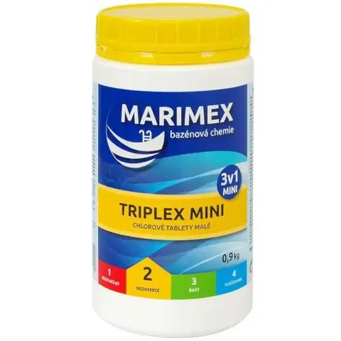 Chlór do bazénov Bazénová chémia aquamar triplex mini 0,9 kg