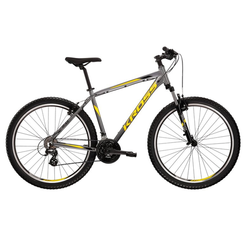 Bicykle Horský bicykel Kross Hexagon 2.0 2022 grafitová/čierna/žltá - S (17", 157-168 cm)