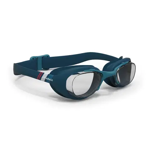 plávanie Plavecké okuliare 100 XBASE číre sklá veľkosť L modré