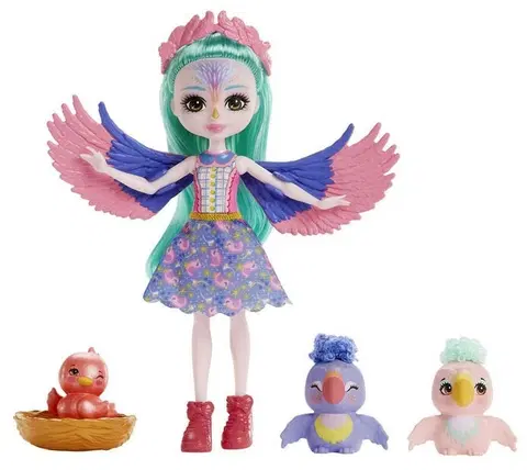 Hračky bábiky MATTEL - Enchantimals Rodinka – Vtáčikovia