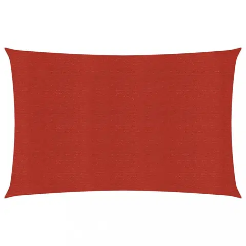 Stínící textilie Tieniaca plachta obdĺžniková HDPE 3 x 4 m Dekorhome Červená