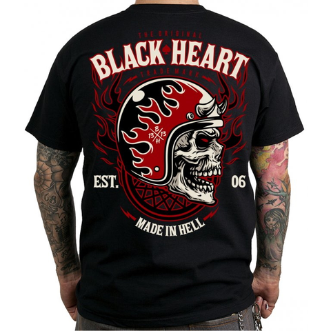 Pánske tričká Tričko BLACK HEART Hatter čierna - L