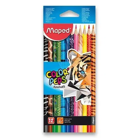 Hračky MAPED - Pastelky trojhranné "COLOR'PEPS ANIMAL" sada 12 ks