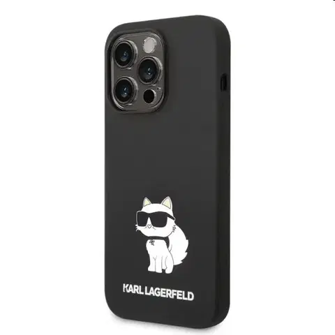 Puzdrá na mobilné telefóny Zadný kryt Karl Lagerfeld Liquid Silicone Choupette NFT pre Apple iPhone 14 Pro, čierna 57983112409