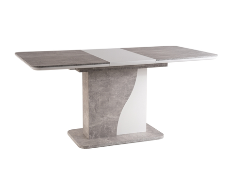 Jedálenské stoly SIKILA stôl jedálenský rozkladací, šedá / biela