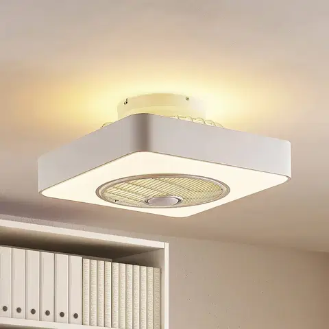 Stropné ventilátory so svetlom Lindby Lindby Danischa LED stropný ventilátor