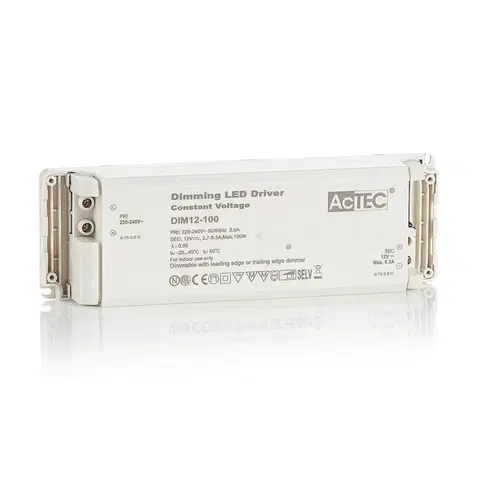 Napájacie zdroje s konštantným napätím AcTEC AcTEC DIM LED budič CV 12V, 100W, stmievateľný