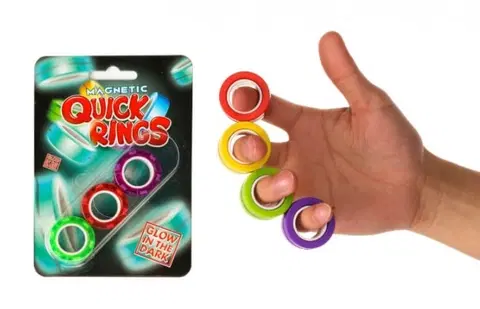 Kreatívne a výtvarné hračky MIKRO TRADING - Magnetická hra krúžky 3ks svietiace v tme