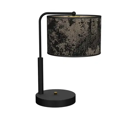 Lampy  Stolná lampa SATINO 1xE27/60W/230V čierna/zlatá 