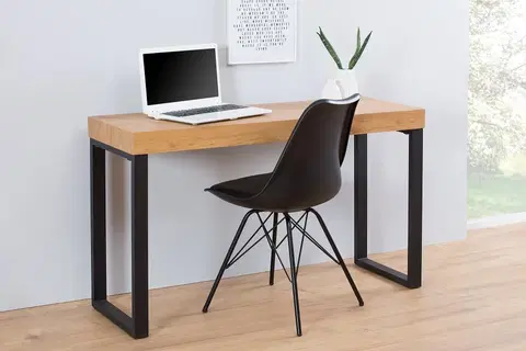 Pracovné stoly Písací stôl ASTERIOS Dekorhome Čierna / dub