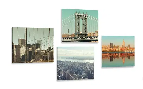 Zostavy obrazov Set obrazov výhľad na mesto New York