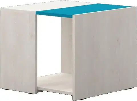 Konferenčné stolíky s úložným priestorom Konferenčný stolík JOY-KLS polar pine/mango/lime/torquise