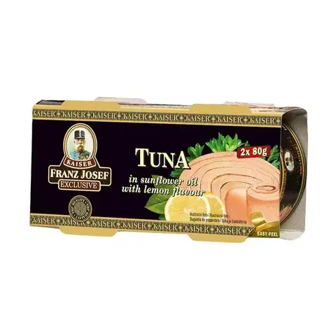 Ryby Franz Josef Kaiser Tuniak steak v slnečnicovom oleji s citrónom 48 x 80 g