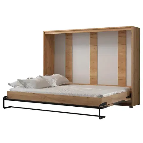 Jednolôžkové postele Sklápacia posteľ  PARADISE 140 úroveň CRAFT zlatý/čierny mat