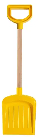 Hračky na záhradu ANDRONI - Lopata s drevenou násadou a rukoväťou - dĺžka 53 cm, žltá