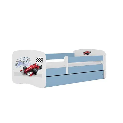 Jednolôžkové postele Detská Posteľ. Babydreams+Sz+M Modrá 70x140 Racer
