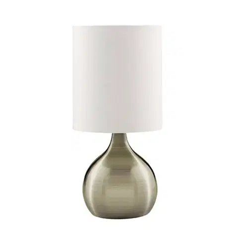Lampy na nočný stolík Searchlight Stolná lampa Touch 3923, mosadz antická
